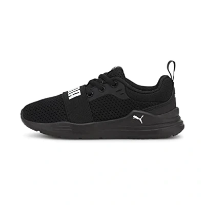 Obrázek Puma Chlapecké unisex dětské Wired Run Ps Sneaker, Black White, 33 EU