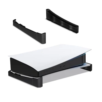 Obrázek Mcbazel Horizontální stojan kompatibilní s konzolou PS5 DE/UHD, držák základního stojanu pro konzole Disc a Digital Edition, protiskluzovými podložkami černý (ne Slim/PS5 Pro)