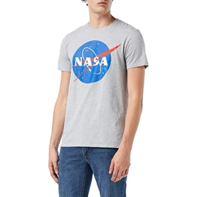 Obrázek Nasa Herren Circle Logo T Shirt, Grau (Sports Grey SPO), Large