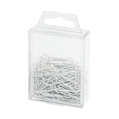 Obrázek Wedo 901244200 kancelářské sponky (kov, 27 mm, s potahem z umělé hmoty) 100 kusů, bílé