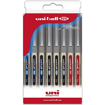 Obrázek uni ball Etui 8 Roller Flüssigtinte UB 157 Grundfarben