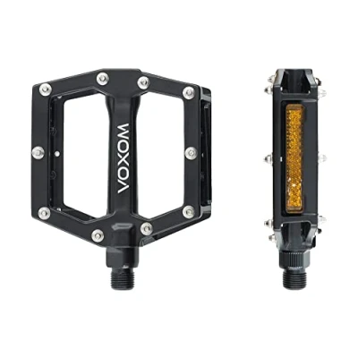Obrázek Voxom pedály MTB protiskluzové na kolo s odrazkami pro horská kola, Trekking Bike &amp; City jednotná velikost se závitem 9/16 PE9 717000008