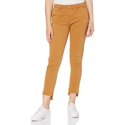 Obrázek Yargıcı Dámské džíny Piping Detailed Trousers Straight Jeans 32W / 32L Hnědá (Milky Brown 024)