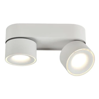 Obrázek Budbuddy 2x12W LED montážní světlo 2 plamenné otočné a bílé stropní svítidlo kulatý reflektor bílý vestavný pro kuchyň chodbu