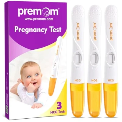 Obrázek Premom 3x časný těhotenský Test HCG Pregnancy 10 mIU/ml s APP, Ultra Early (3HCG test)
