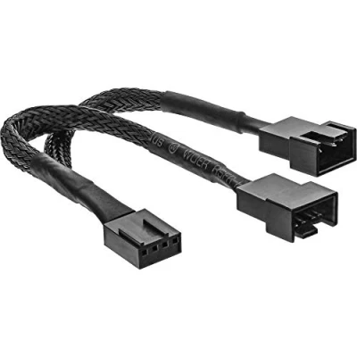 Obrázek Kabel Y InLine 33328Y pro ventilátor PWM, 4kolíková zásuvka Molex 1/2 zásuvka, 0,15 m