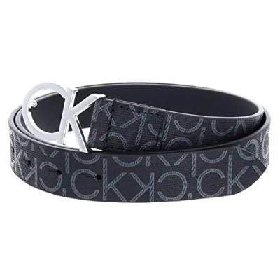 Obrázek Calvin Klein Dámský pásek Ck Mono Belt 3,5 cm z kůže, Černá (Black 0gj)