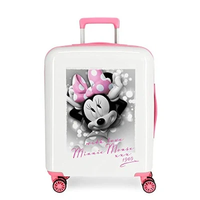 Obrázek Disney Minnie Style Kabinenkoffer Mehrfarbig 37x55x20 cms Hartschalen ABS Kombinationsschloss 38.4L 2,9Kgs 4 Doppelräder Handgepäck, Weiß