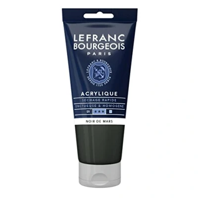 Obrázek Lefranc Bourgeois 300387 Fine akrylová barva Marsově černá, tuba 80 ml, krémová na vodní bázi, rychleschnoucí, stálá světle, voděodolná