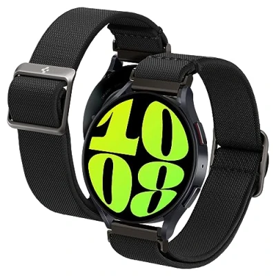 Obrázek Spigen Lite Fit náramek kompatibilní s Galaxy Watch 7 40 mm/44 mm (2024) FE 6/6 Classic 5/5 Pro 4/4 a všechny chytré hodinky šířkou 20 černé, černá, Moderní