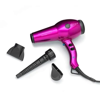 Obrázek DIVA Pro Styling Ultima 5000 vysoušeč vlasů/fén 2200 W, 4 stupně teploty a 2 rychlostní True Cold Shot, růžový