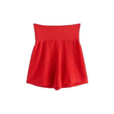 Obrázek Lindex Crinkled Šortky, Ženy, Velikost: 48/50, Dark red