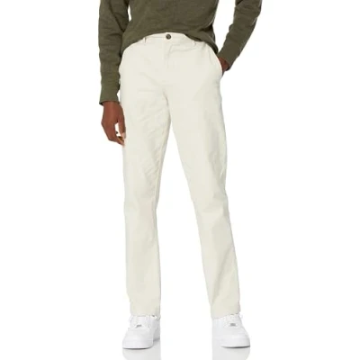 Obrázek Amazon Essentials Pánské ležérní strečové chino kalhoty se sportovním střihem (k dostání v nadměrných velikostech), Stone, 32 W / 31L