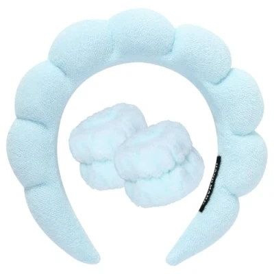 Obrázek DRESHOW Spa Stirnband zum Waschen Gesicht Wristband Set Schwamm weiches Frottee Make up Hautpflege Anti Rutsch für Damen