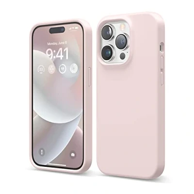 Obrázek elago Kompatibilní s pouzdrem na iPhone 14 Pro, tekuté silikonové pouzdro, ochranné pouzdro celé tělo, nárazuvzdorné, tenké mobil, odolné proti poškrábání, měkká podšívka z mikrovlákna,
