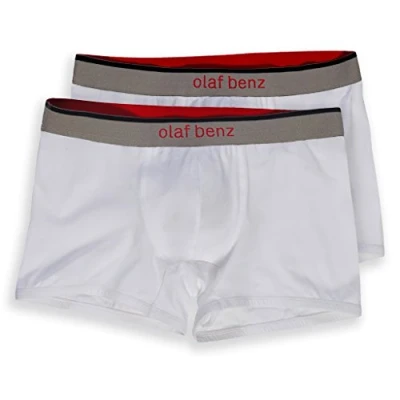 Obrázek Olaf Benz pánské retro šortky balení 2 ks přiléhavý střih černé (OB 1 01023) s bílá (white 1000)