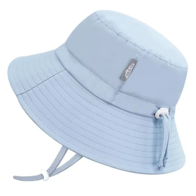 Obrázek Jan &amp; Jul Velikostně nastavitelný bavlněný sluneční klobouk pro miminka a děti s ochranou proti slunci UPF 50, Light Blue