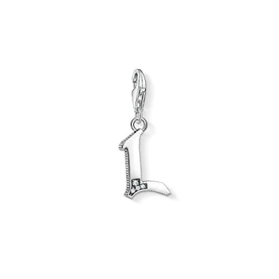 Obrázek Thomas Sabo Dámský přívěsek J písmeno Charm Club 925 Sterlingové stříbro 1590 643 21, stříbro, Kubická zirkonie