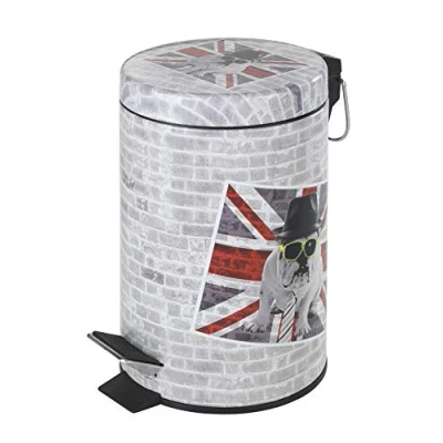Obrázek WENKO 21392100 dámská Šlapacího koš Union Jack, objem 3 L, kov, 17 x 25 cm, vícebarevná