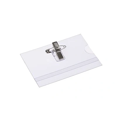 Obrázek OPUS 2 Namensschilder 65x95 mm mit Clip und Nadel, 24 Stück, farblos, 121261