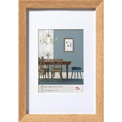 Obrázek walther design Rámeček dub světlý 18 x 24 cm s paspartou, Fiorito dřevěný rám EF824E