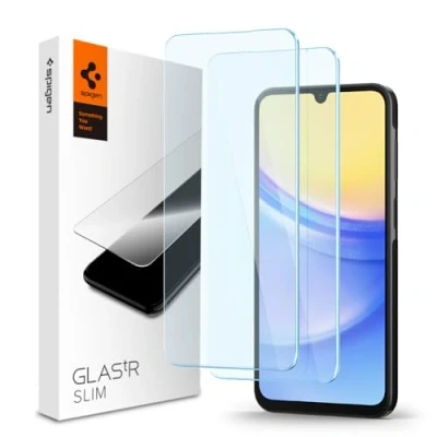 Obrázek Spigen Sklo. tR Slim ochranná fólie kompatibilní se Samsung Galaxy A15, A15 5G, A25 2 kusy, odolná proti poškrábání, tvrdosti 9H