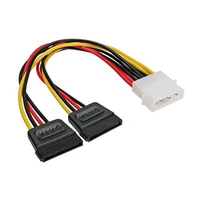 Obrázek InLine Proud Y kabel interní, 1x 13,34cm (5,25&quot;) na 2x 15pól SATA, 0,2m