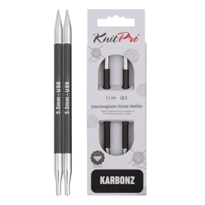 Obrázek KnitPro Kulatá pletací jehla, karbon, černá, 5,5 mm