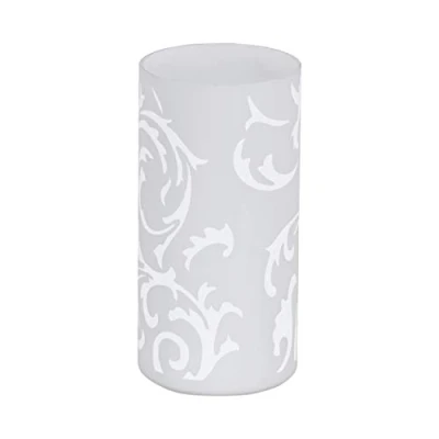 Obrázek EGLO Geo, lampada da tavolo minimalista in vetro opalino opaco con motivo floreale, salotto interruttore, presa E14