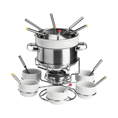 Obrázek Premier Housewares Stainless Steel/porce LAIN fondue, White by