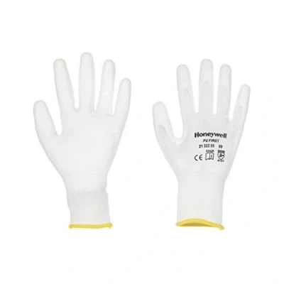 Obrázek Honeywell 2132255 08 PU Handschuhe, gestrickt aus 100% Nylon, weiß, Beschichtung auf der Handfläche und den Finger, für feine Handhabung oder unter Handschuhen, Größe 8 (Packung mit 10 Paar)