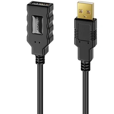 Obrázek deleyCON 15m aktivní USB 2. 0 kabel prodloužení se zesilovačem signálu USB2. opakovací prodlužovací PC počítač tiskárna skener