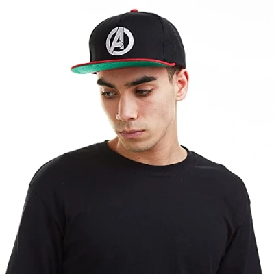 Obrázek Marvel Herren Avengers Logo Baseball Cap, Schwarz (Black/Red RBL), Einheitsgröße