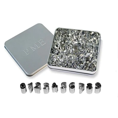 Obrázek PME AN360 Edelstahlausstecher für Alphabet &amp; Zahlen, Sortiment, 36 teilig, Edelstahl, Silver, 2 x cm