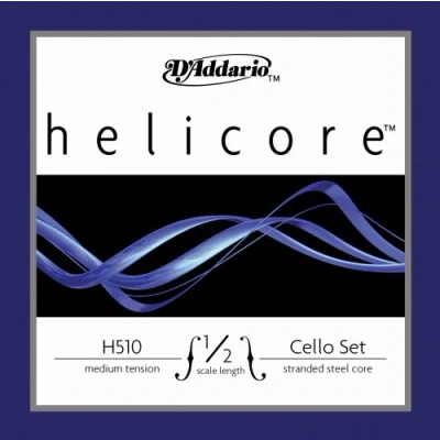 Obrázek D&#039;Addario H510 1/2M Helicore Cello strunová sada vícenásobně kroucené ocelové jádro 1/2 Medium