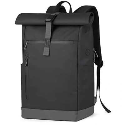 Obrázek Inateck RollTop batoh Pánský Dámský 25L 30L na kolo laptop Školní univerzitu jízdní volný čas práce sport cestování, cyklistika stylový 17&quot; černý