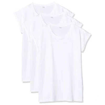 Obrázek Build Your Brand Dámské tričko Multipack Ladies Extended Shoulder Tee 3 balení k dostání v mnoha barevných variantách, velikosti XS 5XL, Wht/Wht/Wht