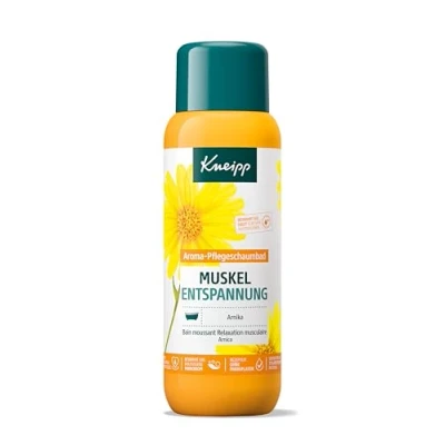 Obrázek Kneipp Aromatická pěna pro uvolnění svalů přísada do koupele s cenným extraktem z arniky a přírodními éterickými oleji cabreuvy, rozmarýnu druhů pinusu hřejivý zážitek 400 ml