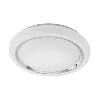 Obrázek EGLO LED stropní svítidlo Capasso, s 1 žárovkou, nástěnná lampa chromovým kroužkem, materiál: Ocel a plast, barva: Chrom, bílá, Ø: 34 cm