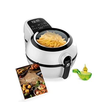 Obrázek Tefal ActiFry Genius FZ7600 Heißluft Fritteuse für gesunde Rezepte 1.2 kg Fassungsvermögen verstellbare Temperatur bis 220C inkl. Rezeptbuch, Weiß
