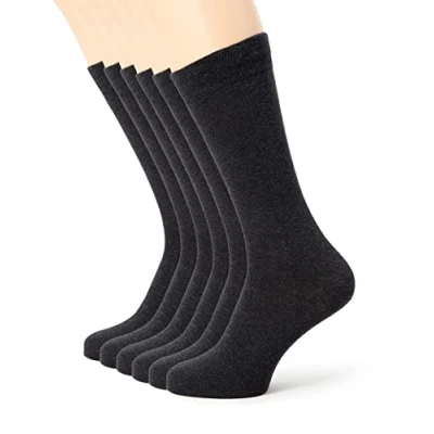 Obrázek Dim Socken Atmungsaktive Stretch Baumwolle Multipack Basique Herren x6, Grey, 43 46