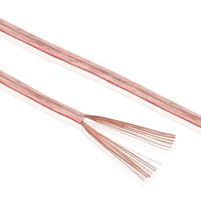 Obrázek MANAX® 10m dvojí lanko 2x 0,75 mm² transparentní 2vodičový kabel (10 m 1 kroužek, transparentní)