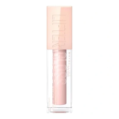Obrázek Maybelline New York lesklý lesk na rty pro plně působící rty, hydratační, s kyselinou hyaluronovou, Lifter Gloss, barva: č. 002 Ice (Nude), 1 x 5,4 ml