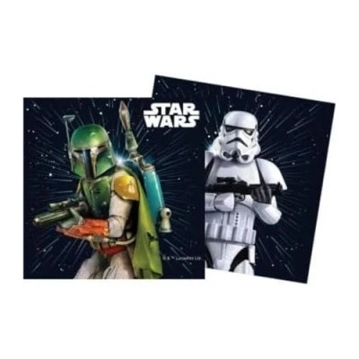 Obrázek Procos Papírové ubrousky FSC Star Wars Galaxy (33 x 33 cm, dvojitý hadřík), 20 kusů, vícebarevné, 93881