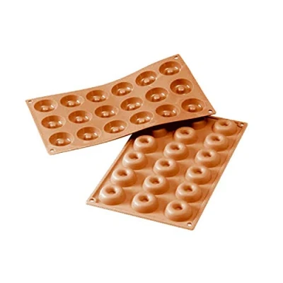 Obrázek silikomart 20.010.00.0065 Backform für 18 Mini Savarins Classic, 324 milliliters, rot