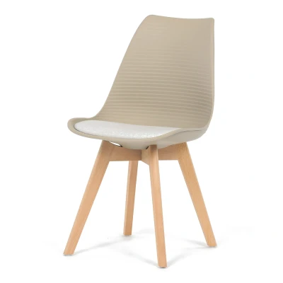 Obrázek Židle jídelní, cappuccino plast, CT X7055 CAP WT