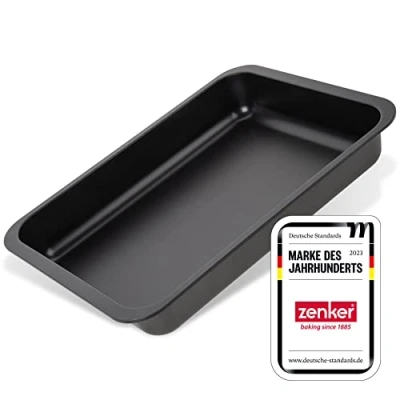 Obrázek Zenker tvar lagne, zapékací mísa s dvojitým nepřilnavým povrchem, pečicí forma pro rozmanité použití, žáruvzdorná forma, odolná pekáč (barva: černá), množství: 1 kus