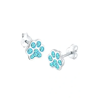 Obrázek Dámské náušnice Elli, sterlingové stříbro 925, krystal Swarovski, Light Blue