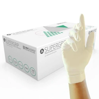Obrázek Unigloves Advanced Latex Untersuchungshandschuhe, Natur, Extra Large, 100