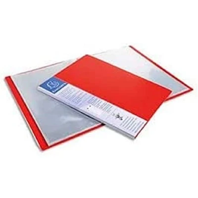 Obrázek Exacompta 88405E složka up line z pevného PP 800µ s 10 pouzdry a etiketou na 3 stranách pro DIN A4 červené Perfektní do školy kanceláře aktovky Prospektové pouzdro